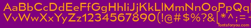 MesmerizeSeBk Font – Orange Fonts on Purple Background