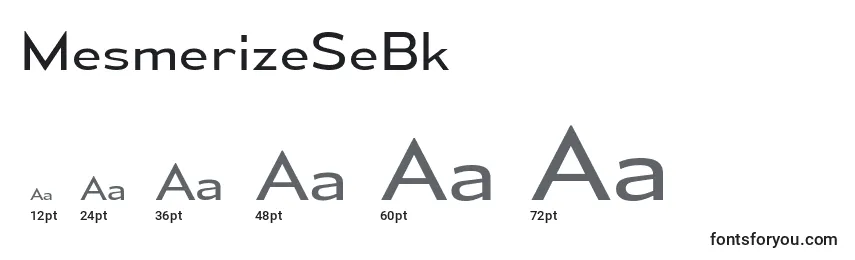 Размеры шрифта MesmerizeSeBk