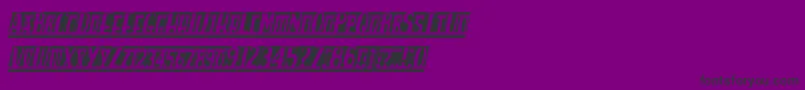 Spankysbblancoitalico-Schriftart – Schwarze Schriften auf violettem Hintergrund