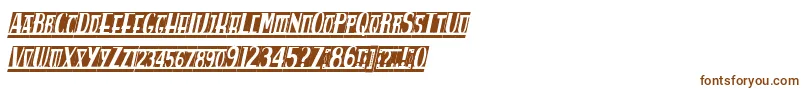 Шрифт Spankysbblancoitalico – коричневые шрифты на белом фоне