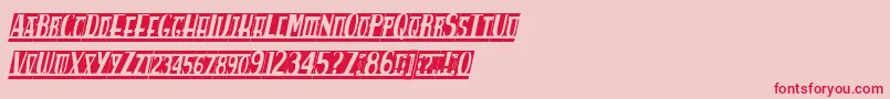 Spankysbblancoitalico Font – Red Fonts on Pink Background