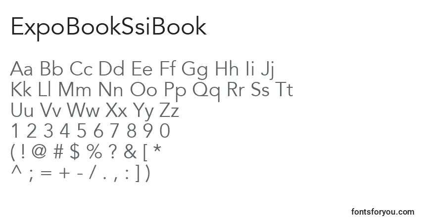 Шрифт ExpoBookSsiBook – алфавит, цифры, специальные символы