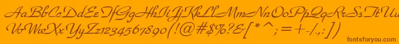 Más sobre la fuente WaldorfscriptBolditalic fuente WaldorfscriptBolditalic – Fuentes Marrones Sobre Fondo Naranja