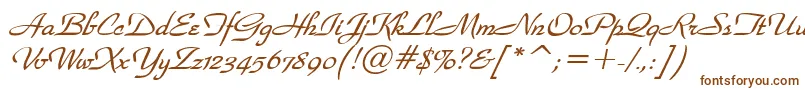 Шрифт WaldorfscriptBolditalic – коричневые шрифты на белом фоне