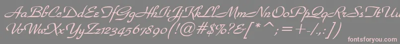 WaldorfscriptBolditalic Font – Pink Fonts on Gray Background