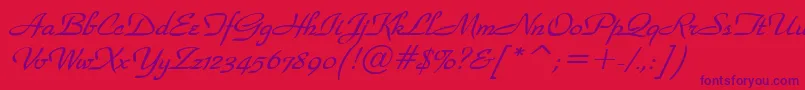 WaldorfscriptBolditalic Font – Purple Fonts on Red Background