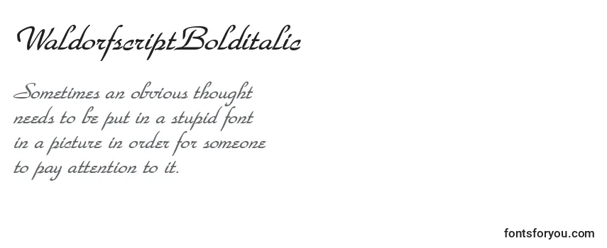 WaldorfscriptBolditalic-fontti