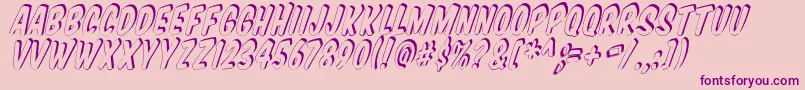 Vtcsupermarketsupersale3Dtilt-Schriftart – Violette Schriften auf rosa Hintergrund