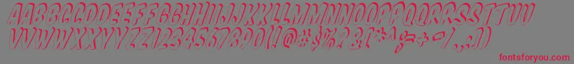 Vtcsupermarketsupersale3Dtilt Font – Red Fonts on Gray Background