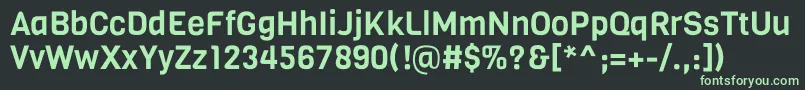 Шрифт VigaRegular – зелёные шрифты на чёрном фоне