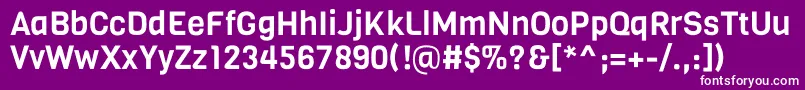 VigaRegular Font – White Fonts on Purple Background
