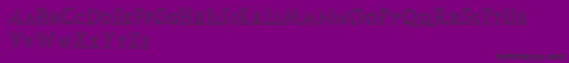フォントAugustusBeveled – 紫の背景に黒い文字