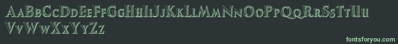 Шрифт AugustusBeveled – зелёные шрифты на чёрном фоне