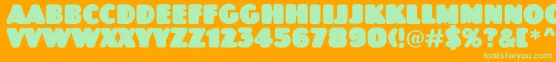 JasperttlrndrgnordRegular Font – Green Fonts on Orange Background