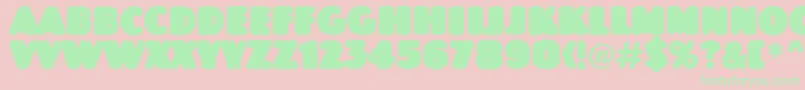 JasperttlrndrgnordRegular Font – Green Fonts on Pink Background