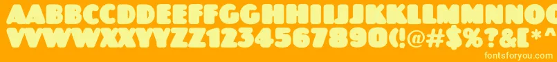 JasperttlrndrgnordRegular Font – Yellow Fonts on Orange Background