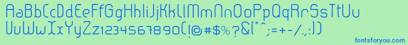 LeroticaSemilight Font – Blue Fonts on Green Background