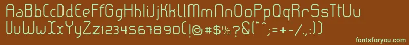 Шрифт LeroticaSemilight – зелёные шрифты на коричневом фоне