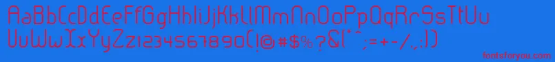 LeroticaSemilight Font – Red Fonts on Blue Background