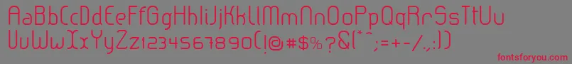 フォントLeroticaSemilight – 赤い文字の灰色の背景
