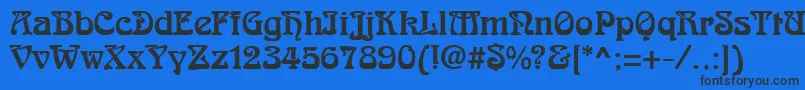 RomanesteRegular Font – Black Fonts on Blue Background