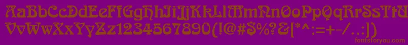 RomanesteRegular Font – Brown Fonts on Purple Background