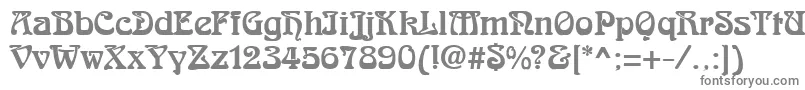 RomanesteRegular-fontti – harmaat kirjasimet valkoisella taustalla