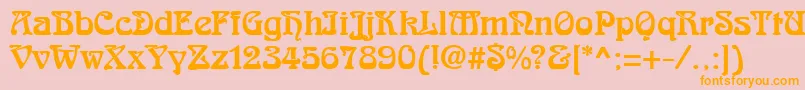 RomanesteRegular Font – Orange Fonts on Pink Background