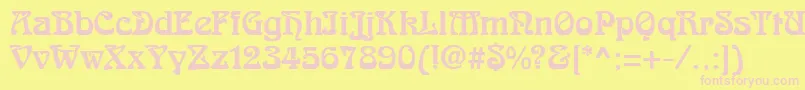 RomanesteRegular Font – Pink Fonts on Yellow Background