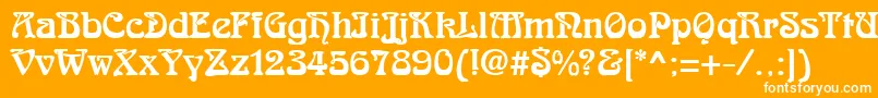 フォントRomanesteRegular – オレンジの背景に白い文字