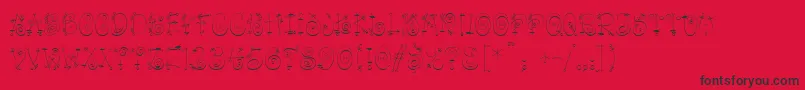 Шрифт Zakoruchka2k – чёрные шрифты на красном фоне