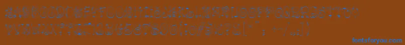 Police Zakoruchka2k – polices bleues sur fond brun
