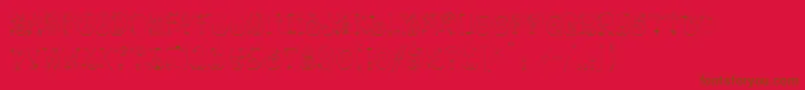 Fonte Zakoruchka2k – fontes marrons em um fundo vermelho