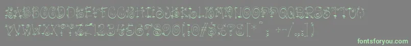 Zakoruchka2k Font – Green Fonts on Gray Background
