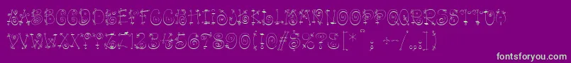 Zakoruchka2k Font – Green Fonts on Purple Background