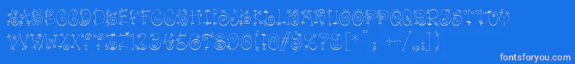 Zakoruchka2k Font – Pink Fonts on Blue Background