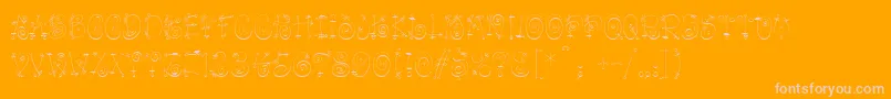 Zakoruchka2k-Schriftart – Rosa Schriften auf orangefarbenem Hintergrund