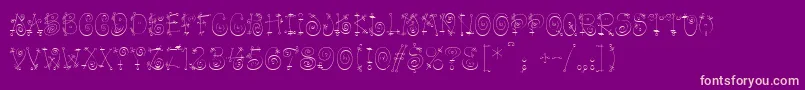 Zakoruchka2k Font – Pink Fonts on Purple Background