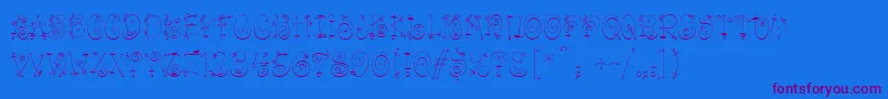 Zakoruchka2k Font – Purple Fonts on Blue Background