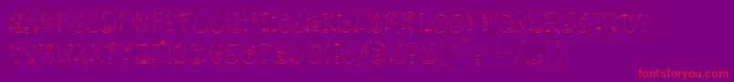 Zakoruchka2k Font – Red Fonts on Purple Background
