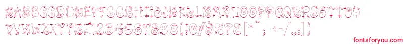 Zakoruchka2k Font – Red Fonts on White Background