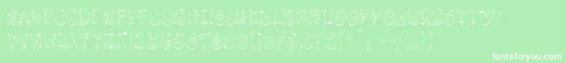 Zakoruchka2k Font – White Fonts on Green Background