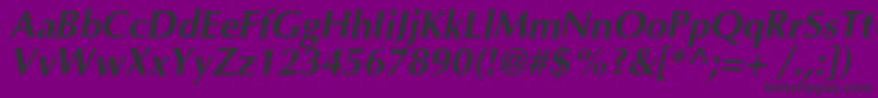 OptimalcBolditalic Font – Black Fonts on Purple Background