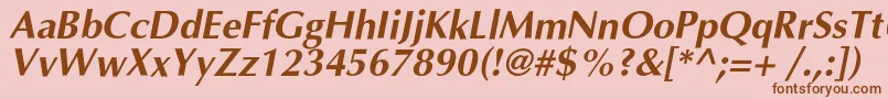 OptimalcBolditalic Font – Brown Fonts on Pink Background