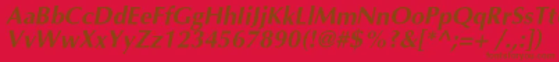 OptimalcBolditalic Font – Brown Fonts on Red Background