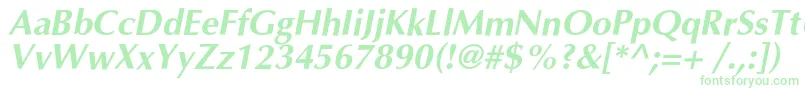 OptimalcBolditalic Font – Green Fonts on White Background