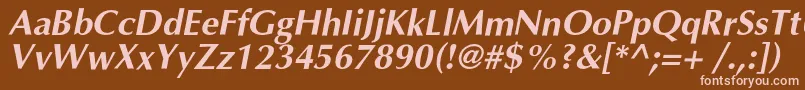 OptimalcBolditalic Font – Pink Fonts on Brown Background