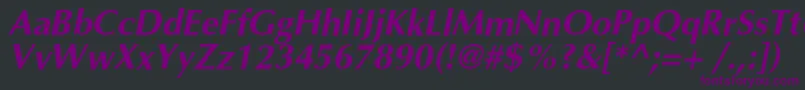 OptimalcBolditalic Font – Purple Fonts on Black Background