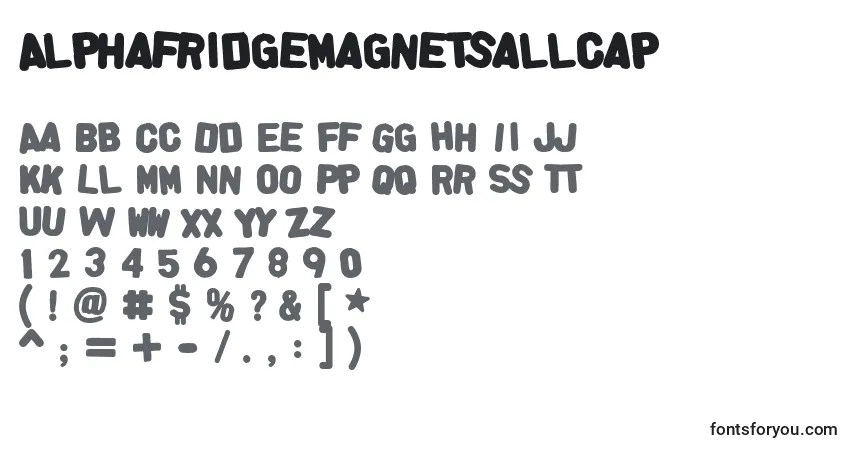 Czcionka Alphafridgemagnetsallcap – alfabet, cyfry, specjalne znaki