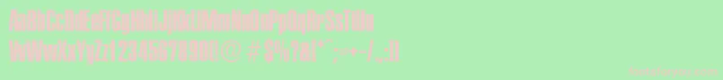 PlaketteserialBold Font – Pink Fonts on Green Background